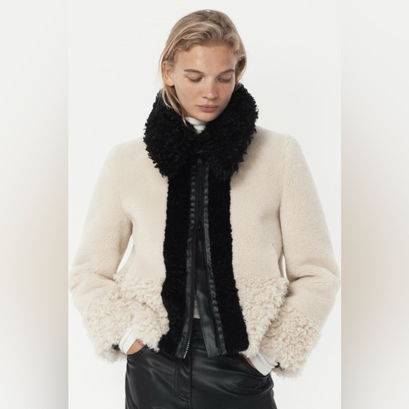 NWT Zara FAUX FUR PATCHWORK JACKET - THE ITEM ZARA WOMAN - Picture 2 of 7